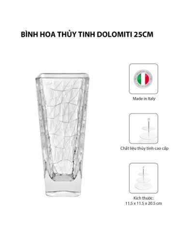 Bình hoa thủy tinh Vidivi DOLOMITI 25cm - 68138M