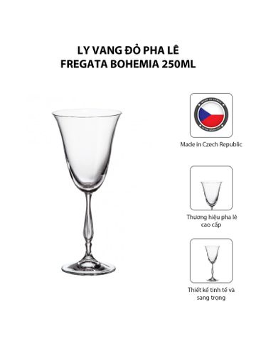  Bộ 6 ly vang đỏ pha lê Fregata Bohemia 250ml 