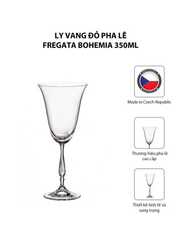  Bộ 6 ly vang đỏ pha lê Fregata Bohemia 350ml 