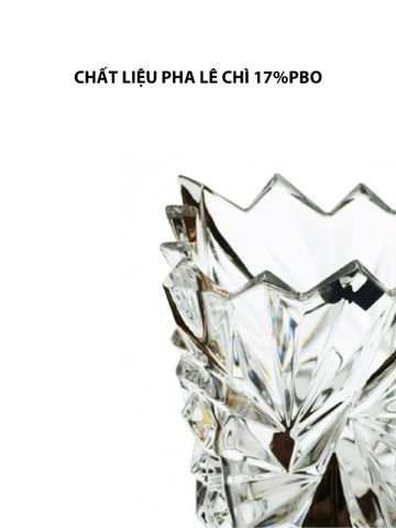  Bình hoa pha lê chì phủ vàng Glacier Bohemia 