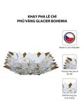  Khay pha lê chì phủ vàng Glacier Bohemia 