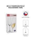  Bộ 2 ly champagne pha lê Viola Bohemia 190ml 