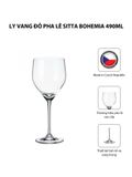  Bộ 6 ly vang đỏ pha lê Sitta Bohemia 490ml 