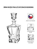  Bình rượu pha lê chì Crack Bohemia 