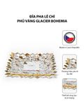  Đĩa pha lê chì phủ vàng Glacier Bohemia 