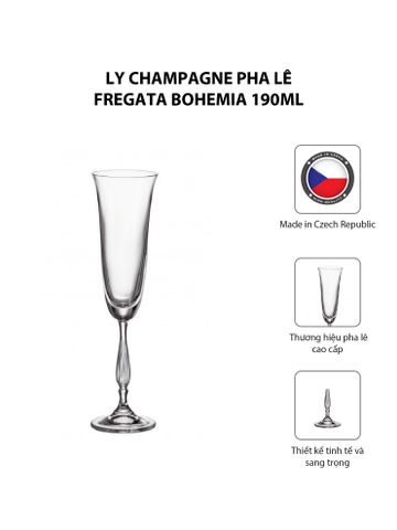  Bộ 6 ly champagne pha lê Fregata Bohemia 190ml 