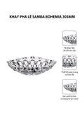  Khay pha lê Samba hiệu Bohemia 350mm 