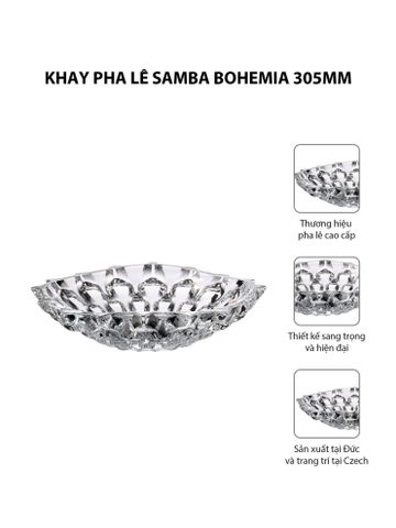  Khay pha lê Samba hiệu Bohemia 350mm 