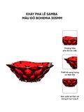  Khay pha lê Samba màu đỏ Bohemia 305mm 