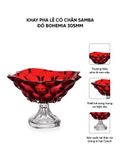  Khay pha lê có chân Samba đỏ Bohemia 305mm - 584713 