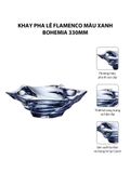  Khay pha lê Flamenco màu xanh Bohemia 330mm 