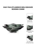  Khay pha lê Flamenco màu xám khói Bohemia 330mm 