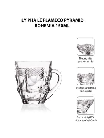  Ly pha lê Flameco Pyramid Bohemia 150ml - 847418 