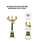  Đồ trang trí hình chân nến bằng đồng và sứ 2 màu - OLYMPUS305 