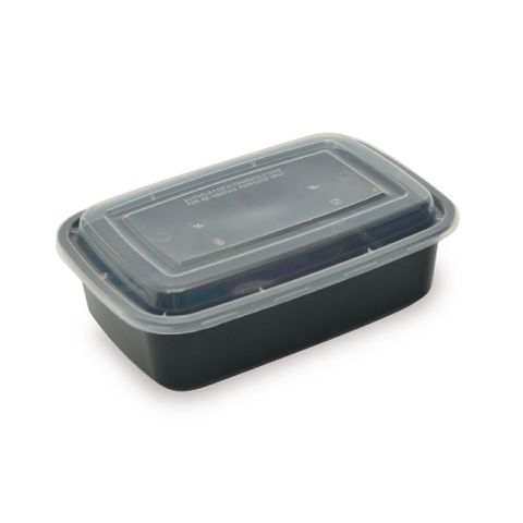 Hộp đựng thực phẩm Hình chữ nhật thấp 1500ml – 010054- màu đen