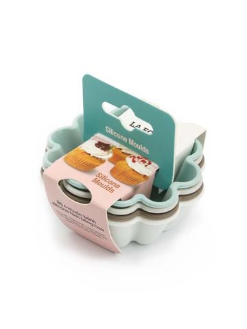  Set 4 khuôn bánh silicone hình bông hoa Lafonte - 003605 