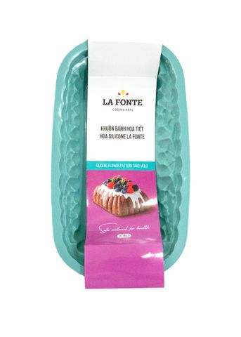  Khuôn bánh họa tiết hoa silicone La Fonte 32.7x17.6x6.5cm - 011983 