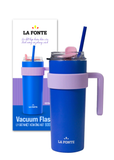  Ly giữ nhiệt kèm ống hút La Fonte 600 ml - 012294-BLU 