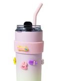  Ly giữ nhiệt sticker kèm ống hút La Fonte 600 ml - 012294-PIN 