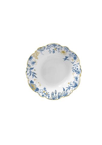  Tô sứ xương cao cấp Moriitalia viền hoa (17.6 cm -014458) 