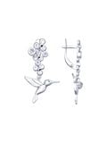  Bông tai Sokolov bạc Hummingbird đính kim cương Zirconia - 4022863 