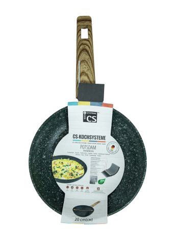  Chảo nhôm CS 20x4.3cm phủ chống dính đá hoa cương - 084158 