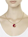  Mặt dây chuyền vàng đính kim cương và xà cừ đỏ 1030630No1884 