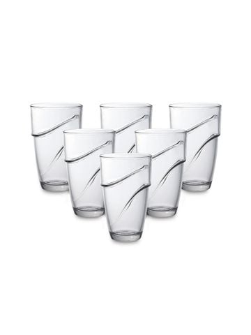 Bộ 6 ly thuỷ tinh Duralex Wave 360ml trong suốt - 1054AB06A0111