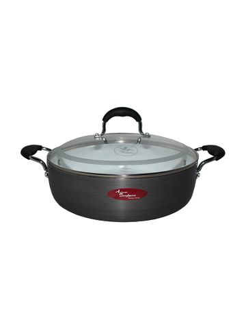 Hình ảnh NỒI NHÔM NẮP KÍNH 34CM THẤP  HA0234LC-AU06