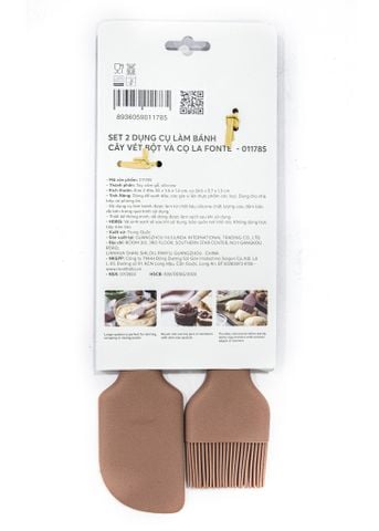  Set 2 dụng cụ làm bánh cây vét bột và cọ La Fonte  - 011785 