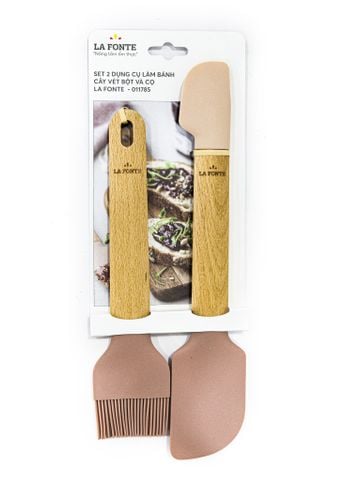 Set 2 dụng cụ làm bánh cây vét bột và cọ La Fonte  - 011785 