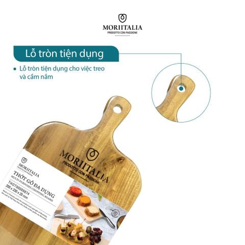 [MỚI] Thớt gỗ đa dụng Moriitalia 330x200x20mm - THOT00009874