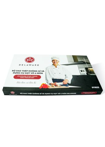 Hình ảnh BỘ DAO THÉP KHÔNG GỈ VÀ DỤNG CỤ GỌT VỎ 6 MÓN DELAWARE - 011822 đa năng trong gian bếp