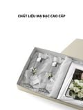  Đồ trang trí quà tặng cưới (2 ly thủy tinh + khung ảnh 13x18) mạ bạc hiệu VALENTI  - 16503 