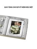  Đồ trang trí quà tặng cưới (2 ly thủy tinh + khung ảnh 13x18) mạ bạc hiệu VALENTI  - 16503 