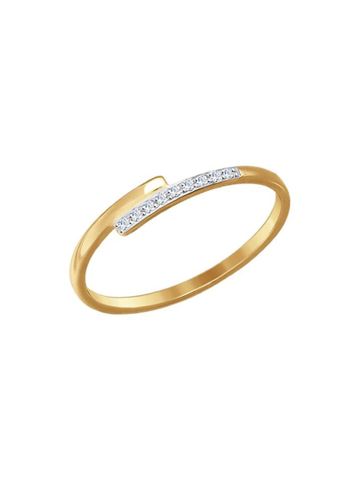  Nhẫn vàng Sokolov đính đá cz - 017153 