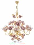  Đèn chùm hình cây mộc lan - Med. Chandelier With Magnolias-6 Lights, code: 2393-6/VERONA 