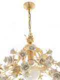  Đèn chùm hoa hồng - Shining Gold Chandelier With Princess Roses, code: 2410-1 