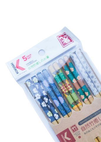  Đũa tre Nhật Bản vỉ 5 đôi Kokusai 23.5cm NDCK-04A 