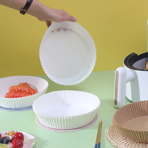 Hình ảnh BỘ 50 KHAY GIẤY LÓT CHỐNG DÍNH NỒI CHIÊN KHÔNG DẦU HÌNH TRÒN LA FONTE 004329-WHI