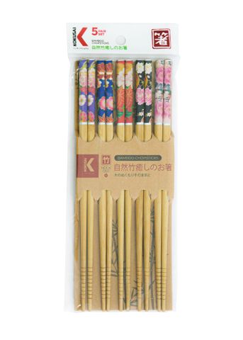  Đũa tre Nhật Bản vỉ 5 đôi Kokusai 22.5cm NDCK-05E 