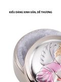  Hộp đựng răng sữa em bé Thiên thần,kích thước 4 mm,màu hồng mạ bạc hiệu VALENTI  - 21158RA 