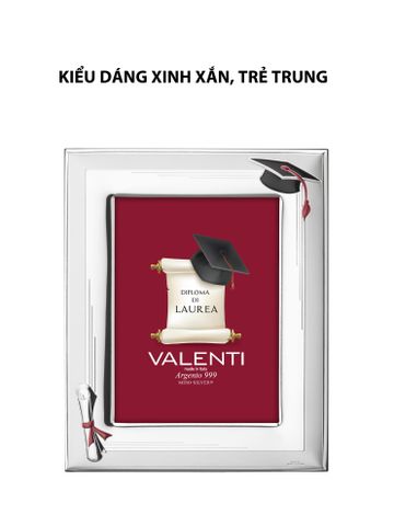 Khung ảnh tốt nghiệp,kích thước 13x18 mạ bạc hiệu VALENTI  - 510494L