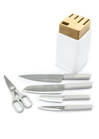 Hình ảnh BỘ DAO KÉO ĐA NĂNG CÓ GIÁ ĐỠ LA FONTE - 011723 đa năng trong gian bếp