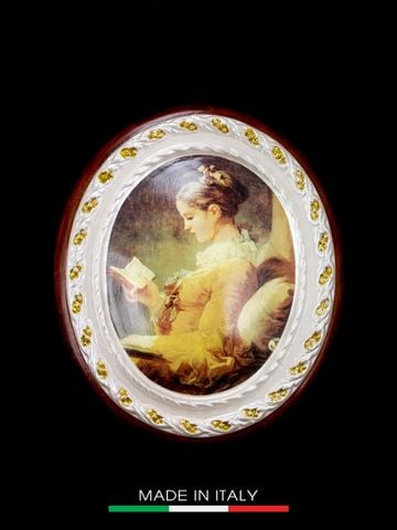 Khung tranh trang trí gốm hình bầu dục Arte Ca.Sa. - 3138