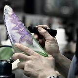  Vật trang trí hình cây bạch quả Ginkgo bằng pha lê -34213 