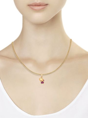 Mặt dây chuyền "tình yêu với bé" bằng vàng đính đá -  034909