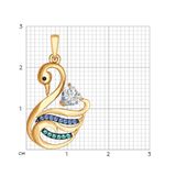  Mặt dây chuyền vàng 585, mã 035040, có đính đá cz 