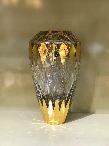 Bình hoa pha lê mạ vàng Same Decorazione Italy - 3604