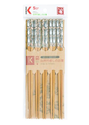  ĐŨA GỖ NHẬT BẢN VỈ 5 ĐÔI KOKUSAI 24cmx7.5mm - NDCK-23D 
